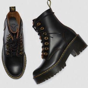 LIKE NEW Dr. Martens Leona Vintage Leather Heeled Boots